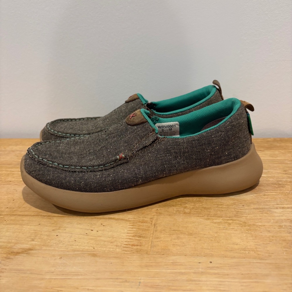 Twisted‎ X Eva Slip On Loafers Women Brown size 8.5 M Moc Toe Casual Shoes